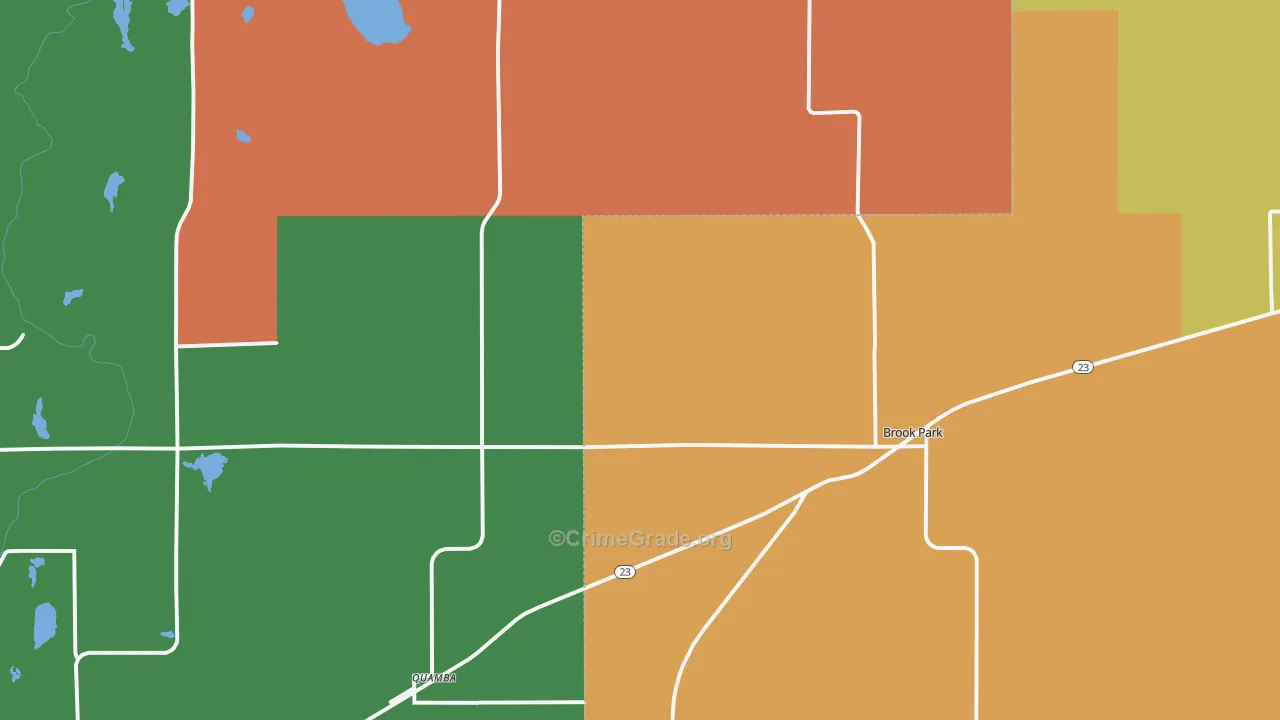 55007, MN Map of Theft Rates