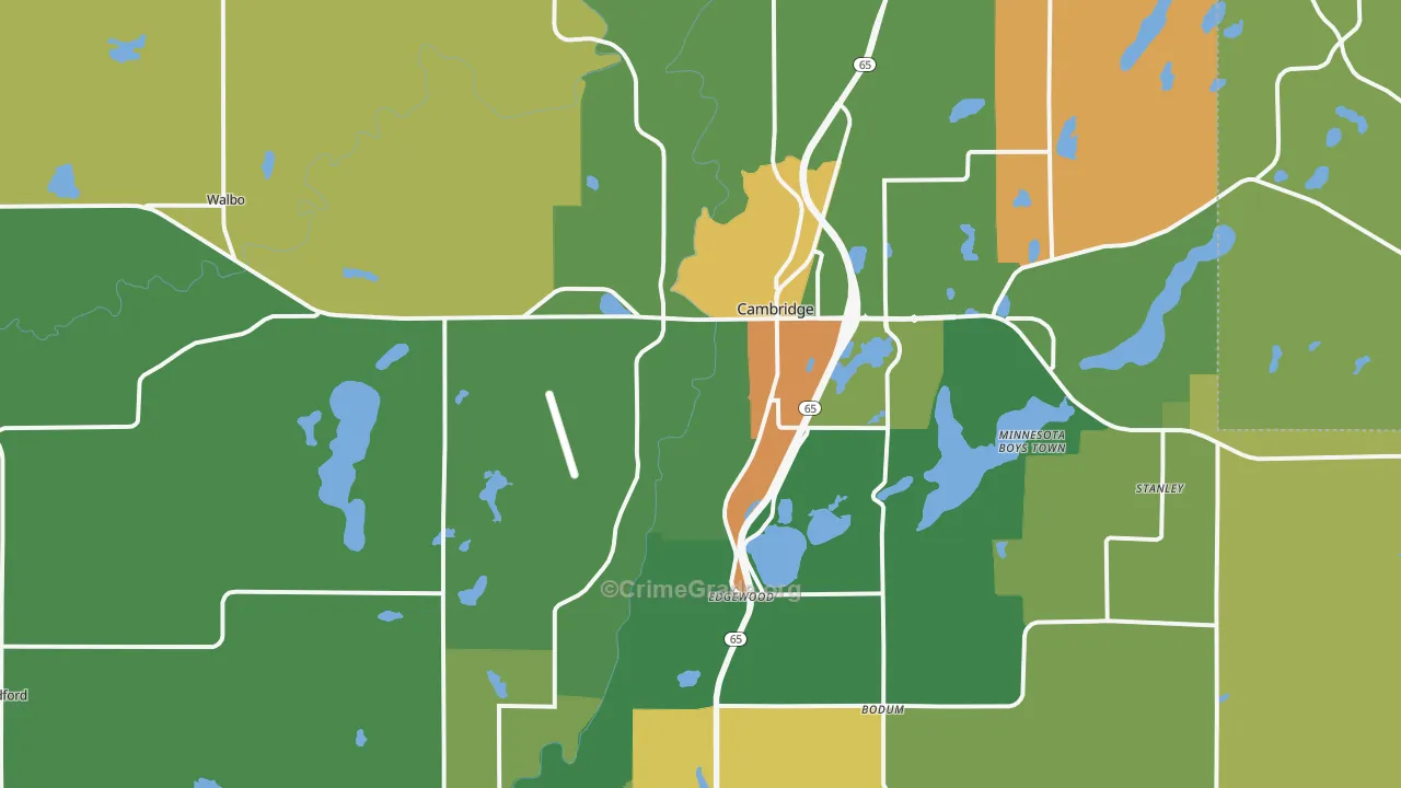 55008, MN Map of Theft Rates