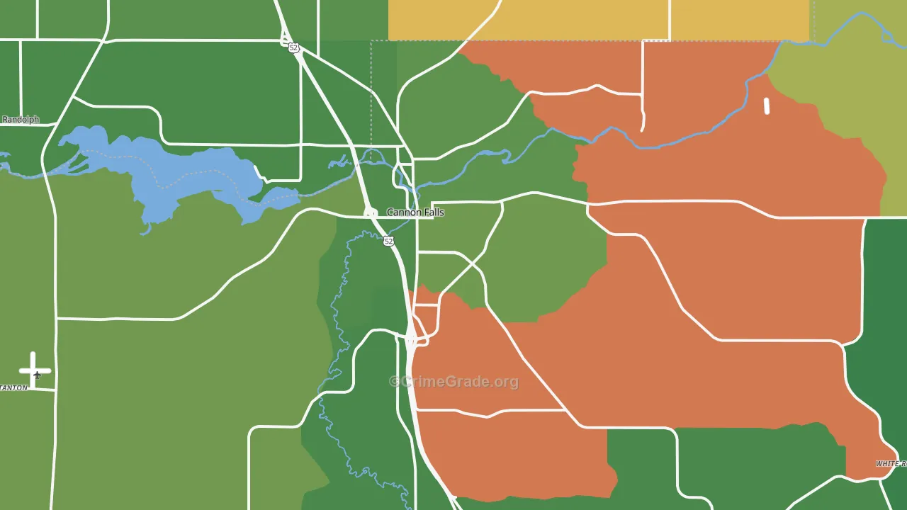 55009, MN Map of Theft Rates