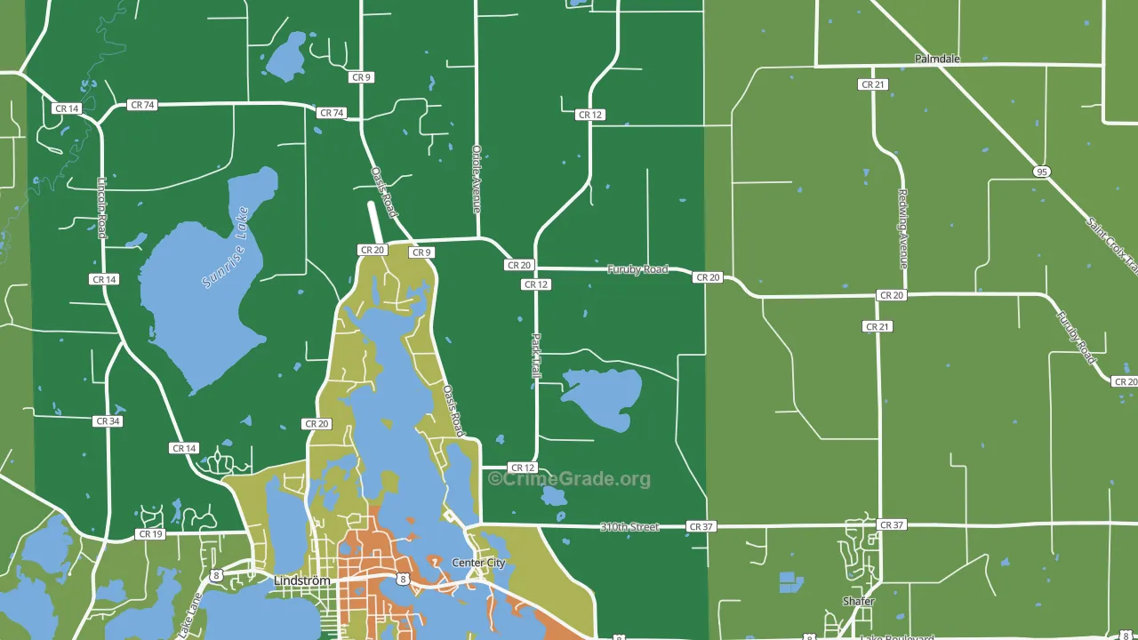 55012, MN Map of Theft Rates