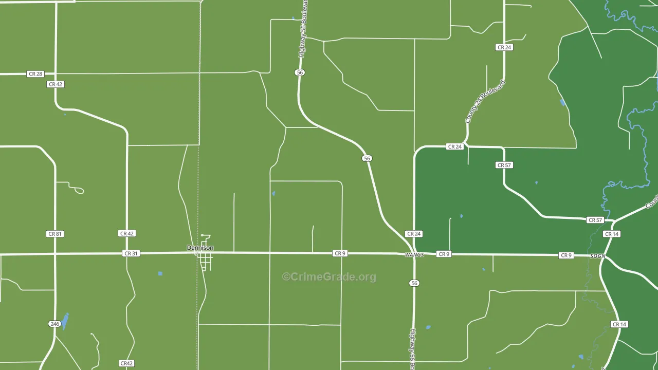 55018, MN Map of Theft Rates