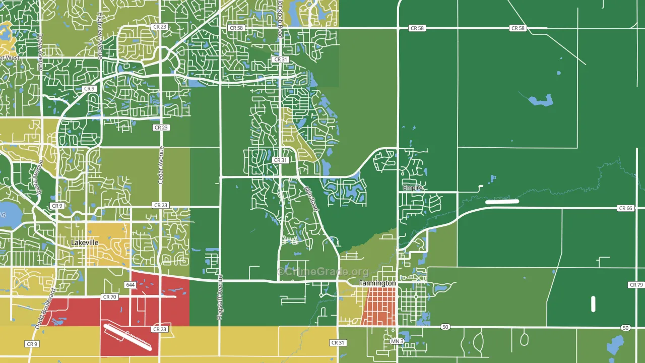 55024, MN Map of Theft Rates