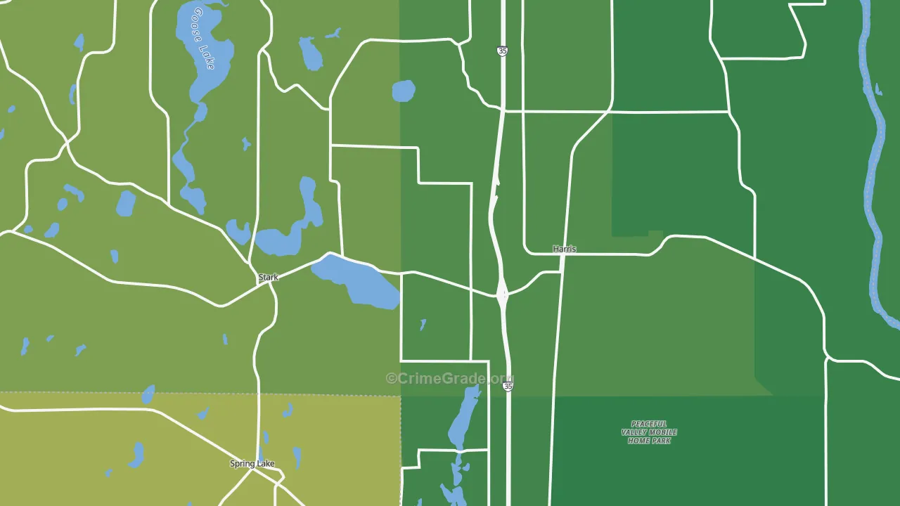 55032, MN Map of Theft Rates