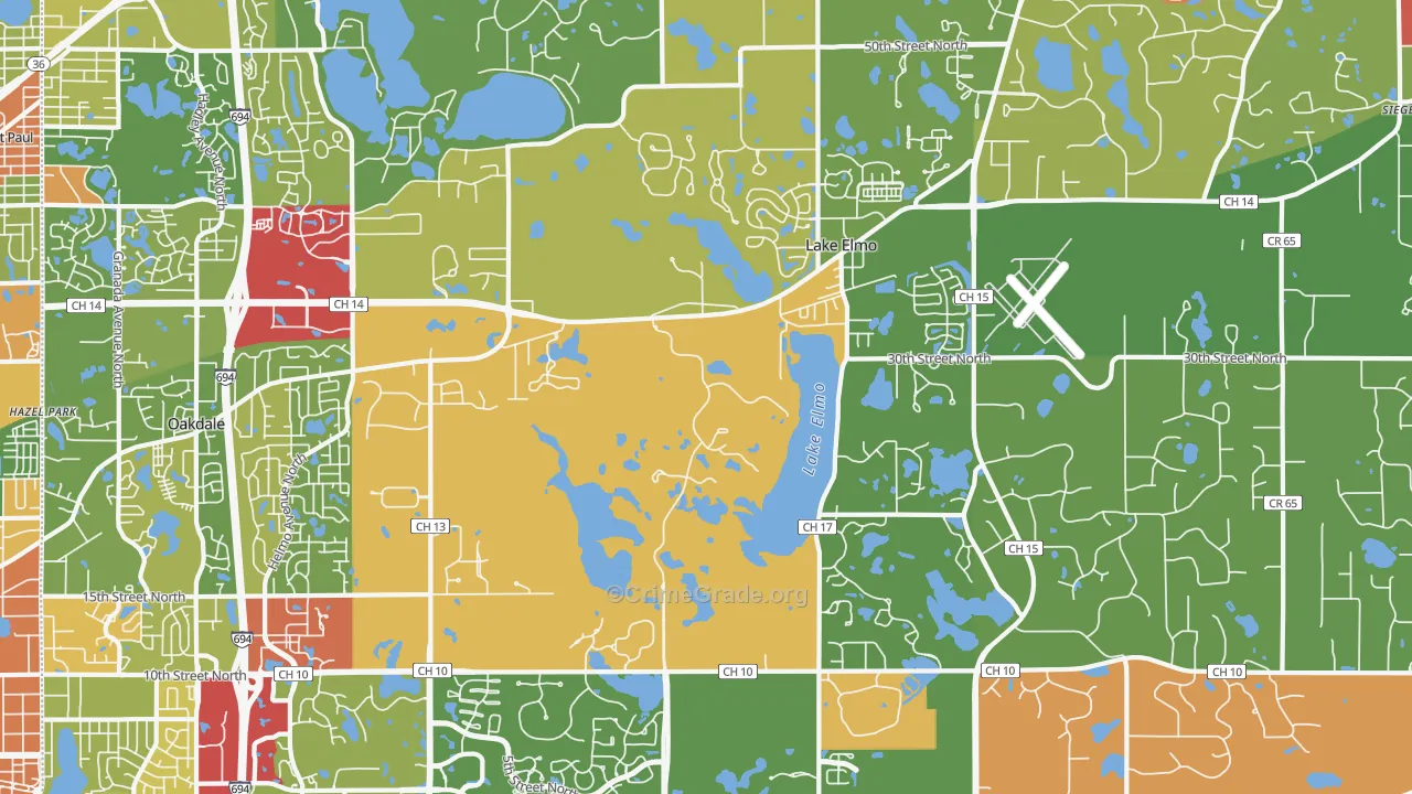55042, MN Map of Theft Rates