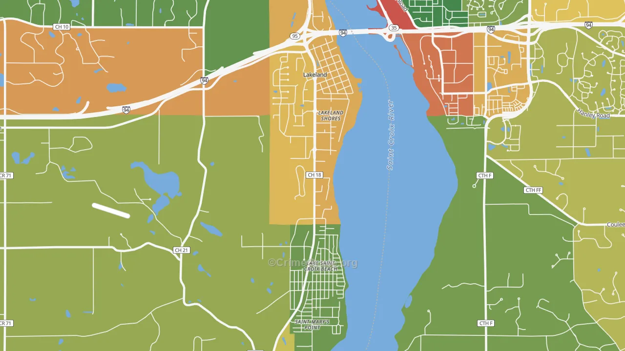 55043, MN Map of Theft Rates