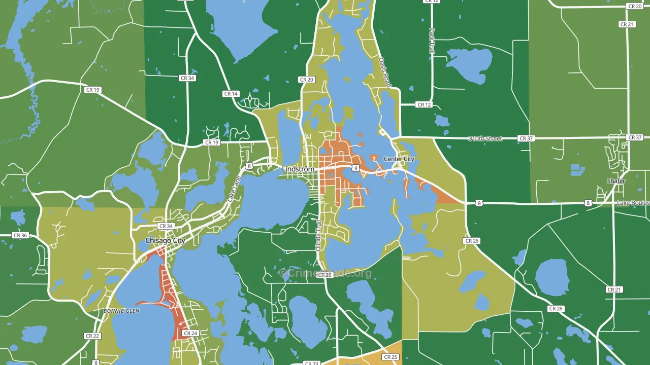 55045, MN Map of Theft Rates