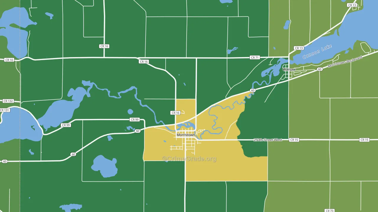 55052, MN Map of Theft Rates