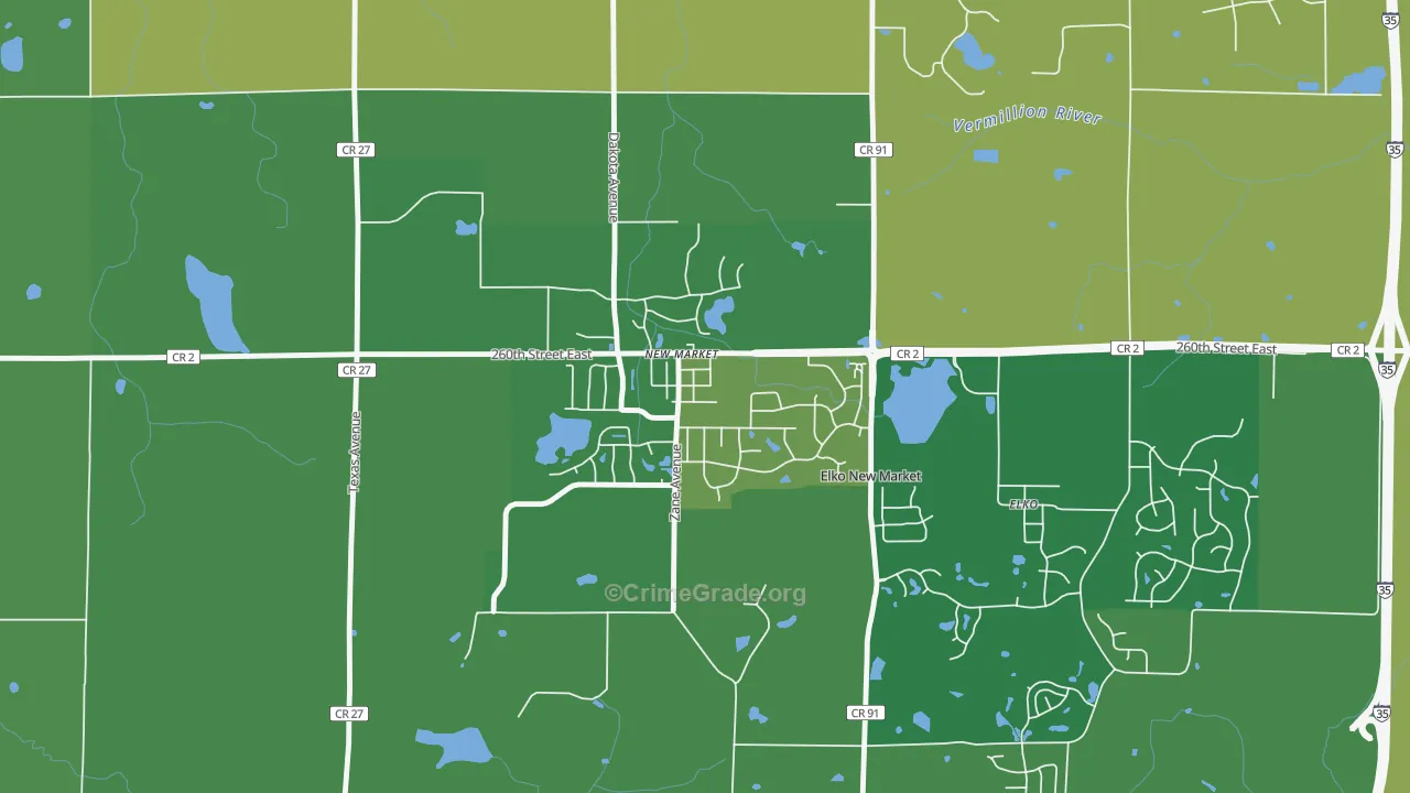 55054, MN Map of Theft Rates