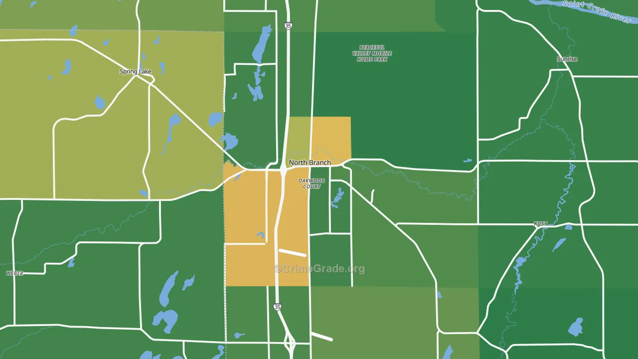 55056, MN Map of Theft Rates