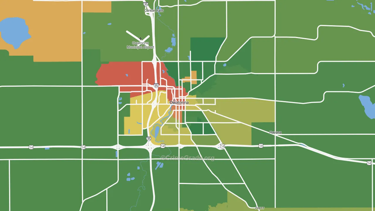 55060, MN Map of Theft Rates