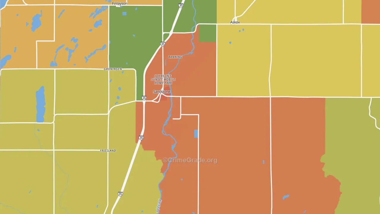 55072, MN Map of Theft Rates