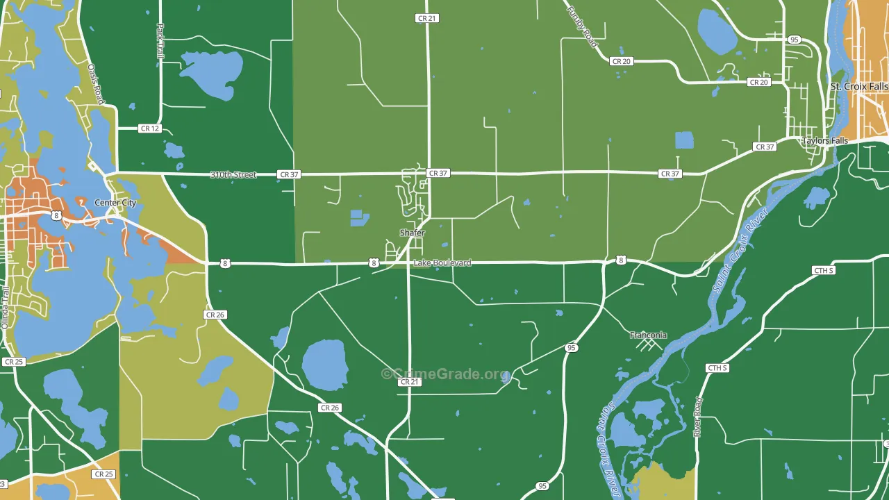 55074, MN Map of Theft Rates
