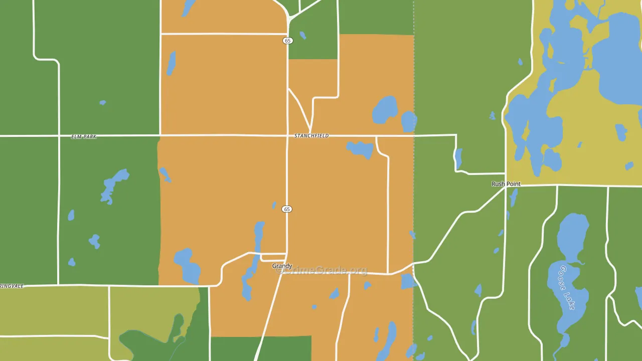 55080, MN Map of Theft Rates
