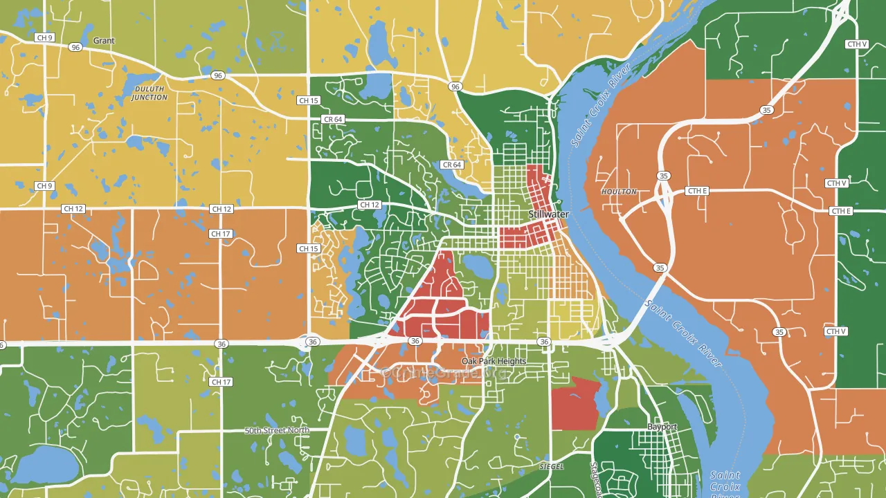 55082, MN Map of Theft Rates