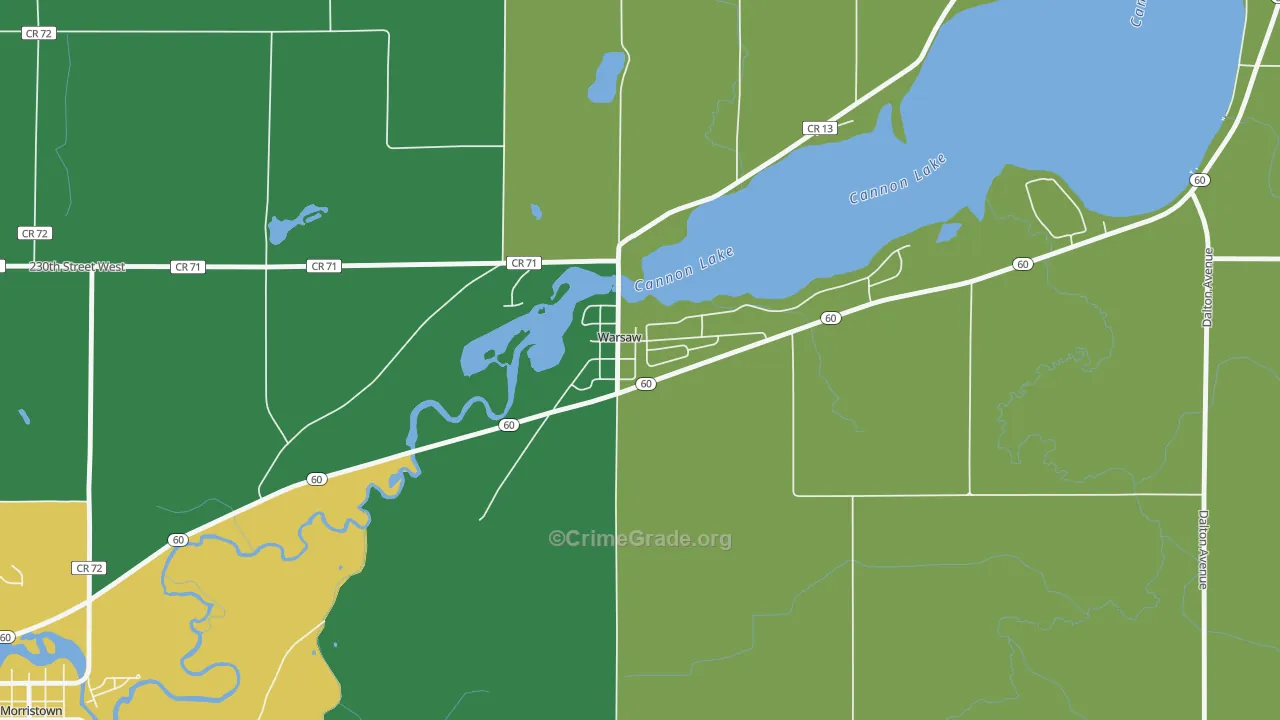 55087, MN Map of Theft Rates