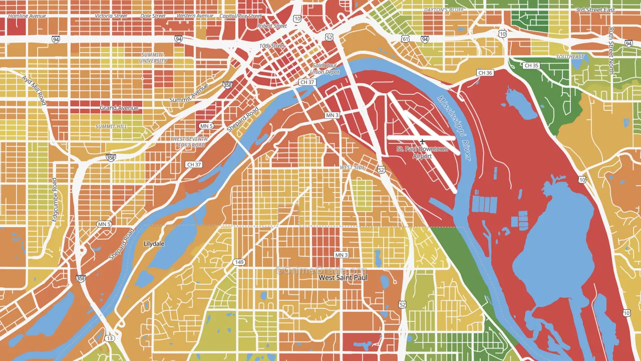 55107, MN Map of Theft Rates