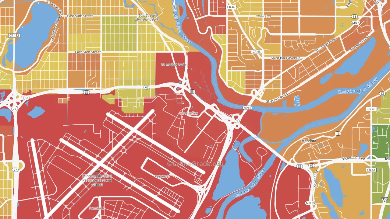 55111, MN Map of Theft Rates