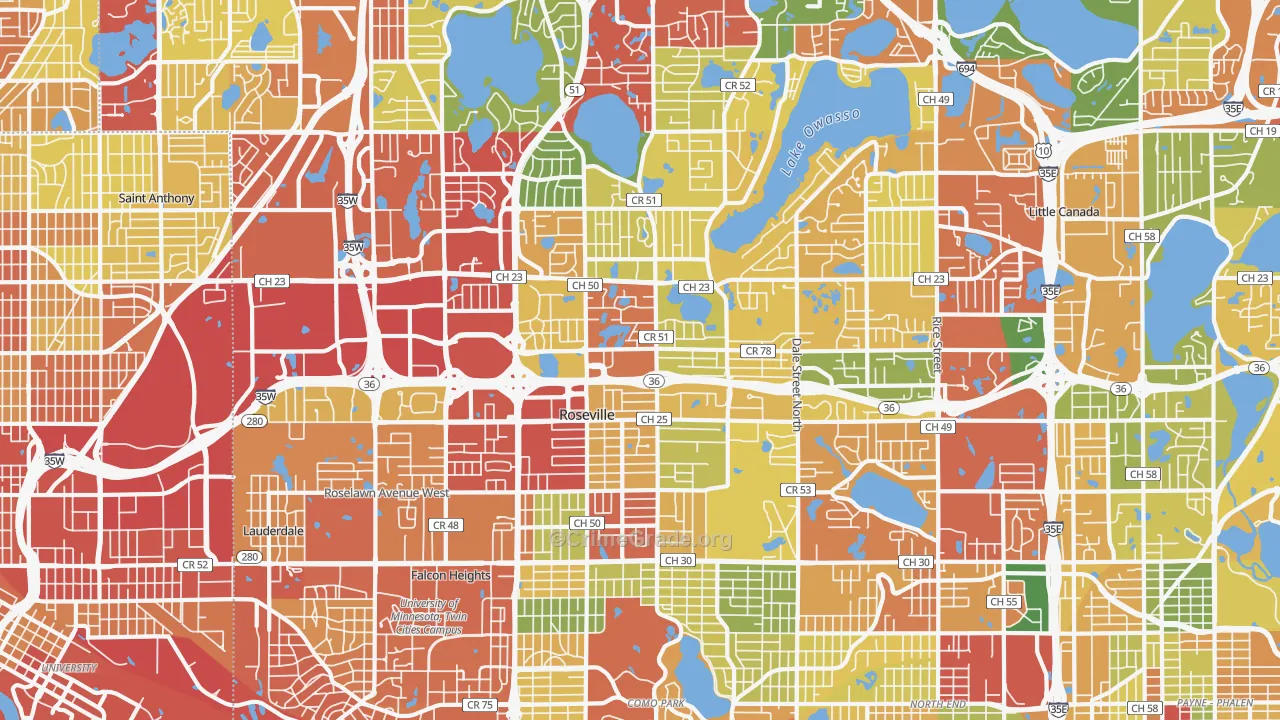 55113, MN Map of Theft Rates