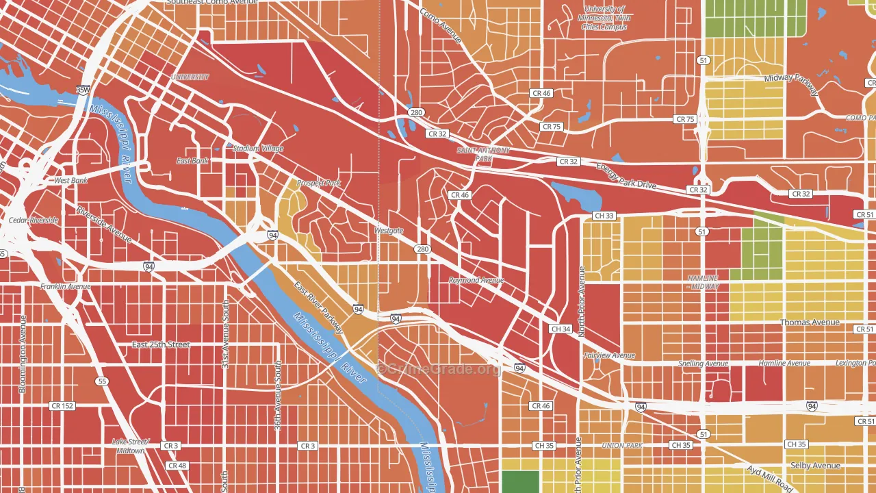 55114, MN Map of Theft Rates