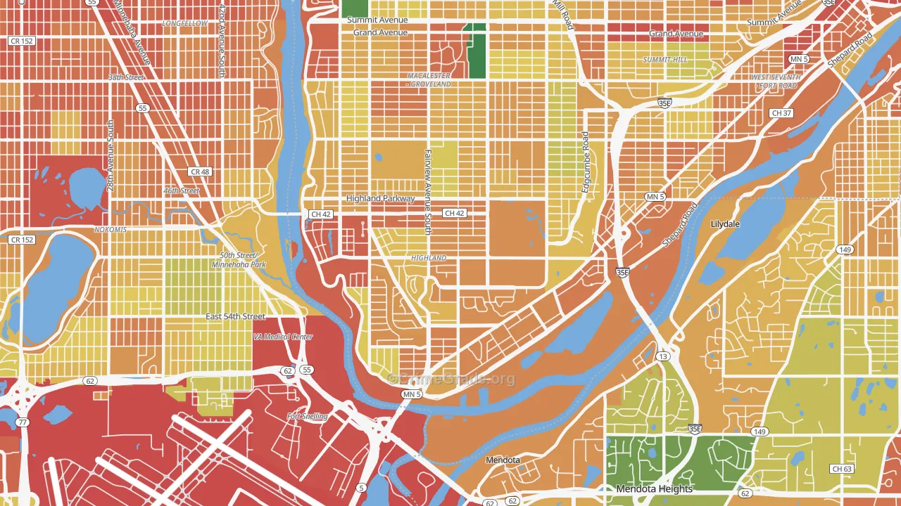 55116, MN Map of Theft Rates