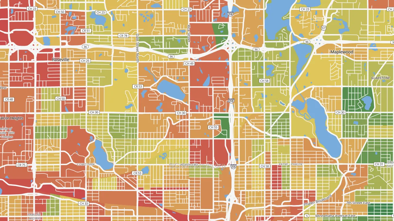55117, MN Map of Theft Rates