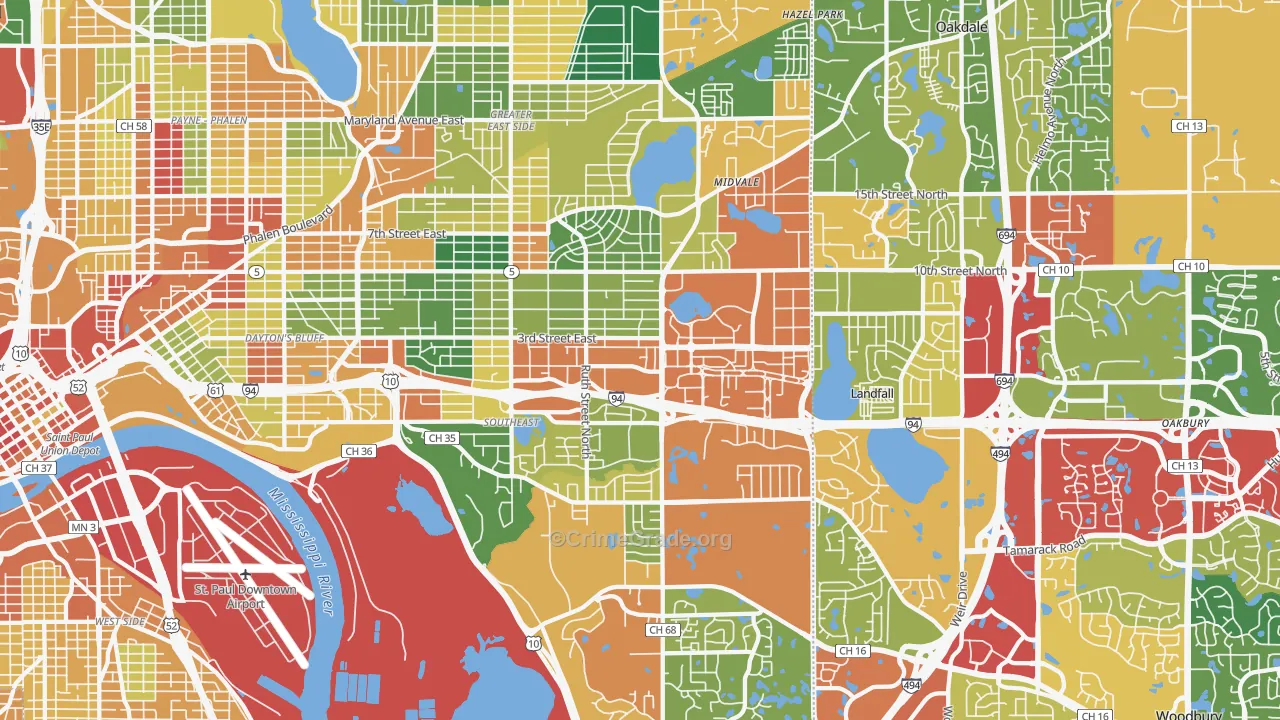 55119, MN Map of Theft Rates