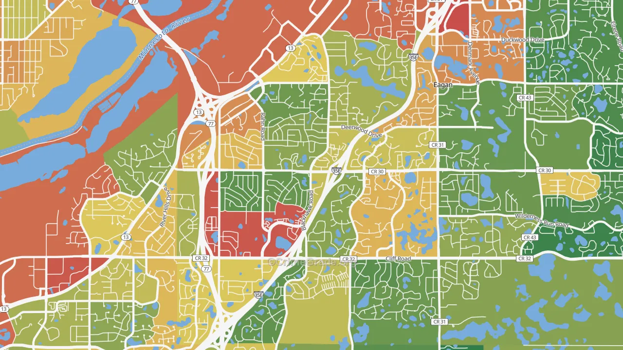 55122, MN Map of Theft Rates