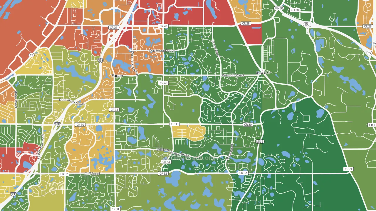 55123, MN Map of Theft Rates