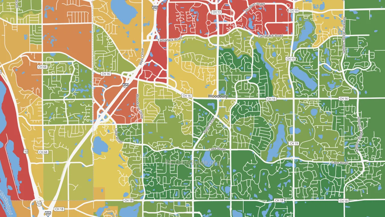 55125, MN Map of Theft Rates