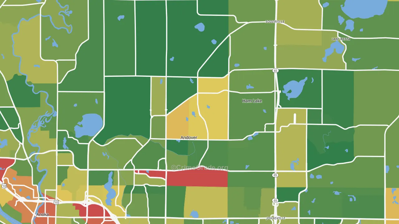 55304, MN Map of Theft Rates