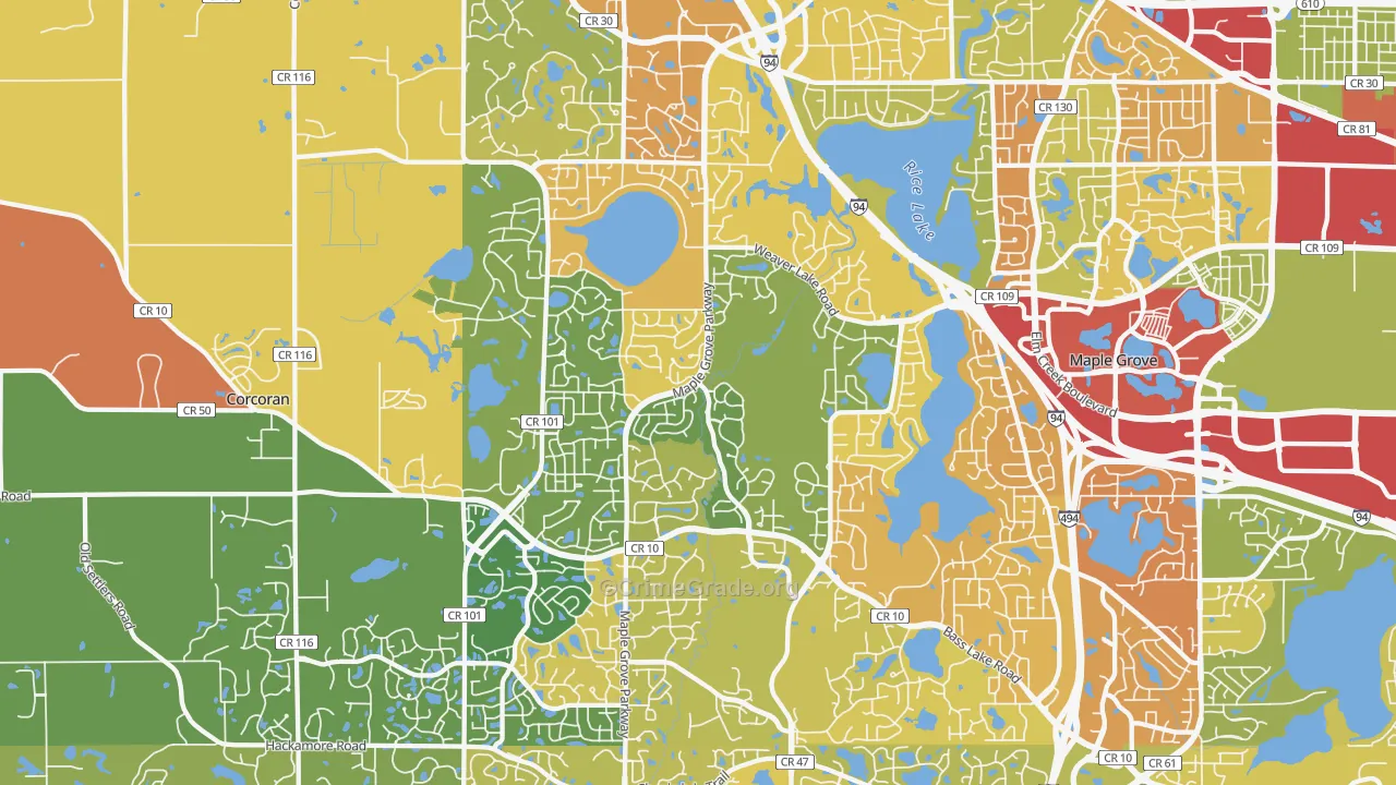 55311, MN Map of Theft Rates