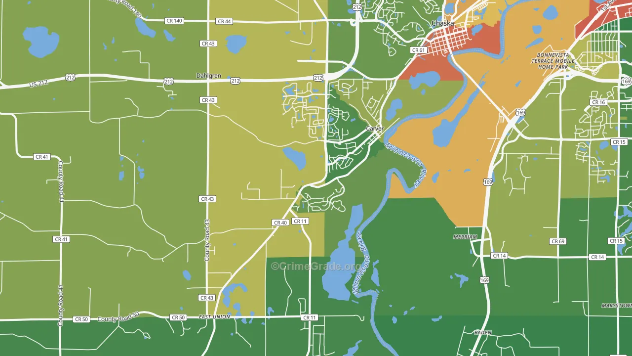 55315, MN Map of Theft Rates