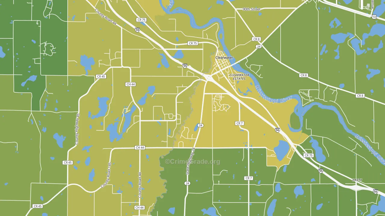 55320, MN Map of Theft Rates