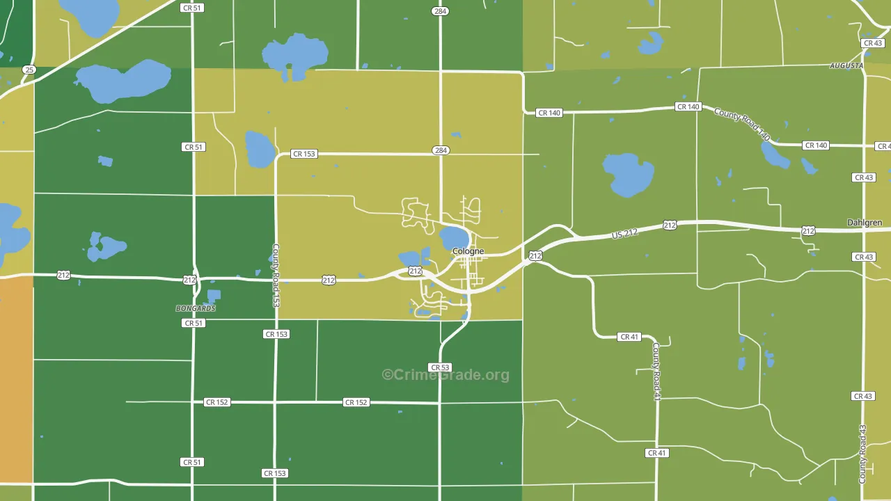 55322, MN Map of Theft Rates