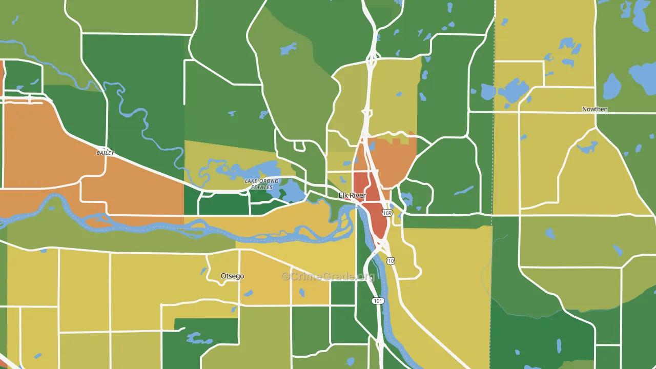 55330, MN Map of Theft Rates