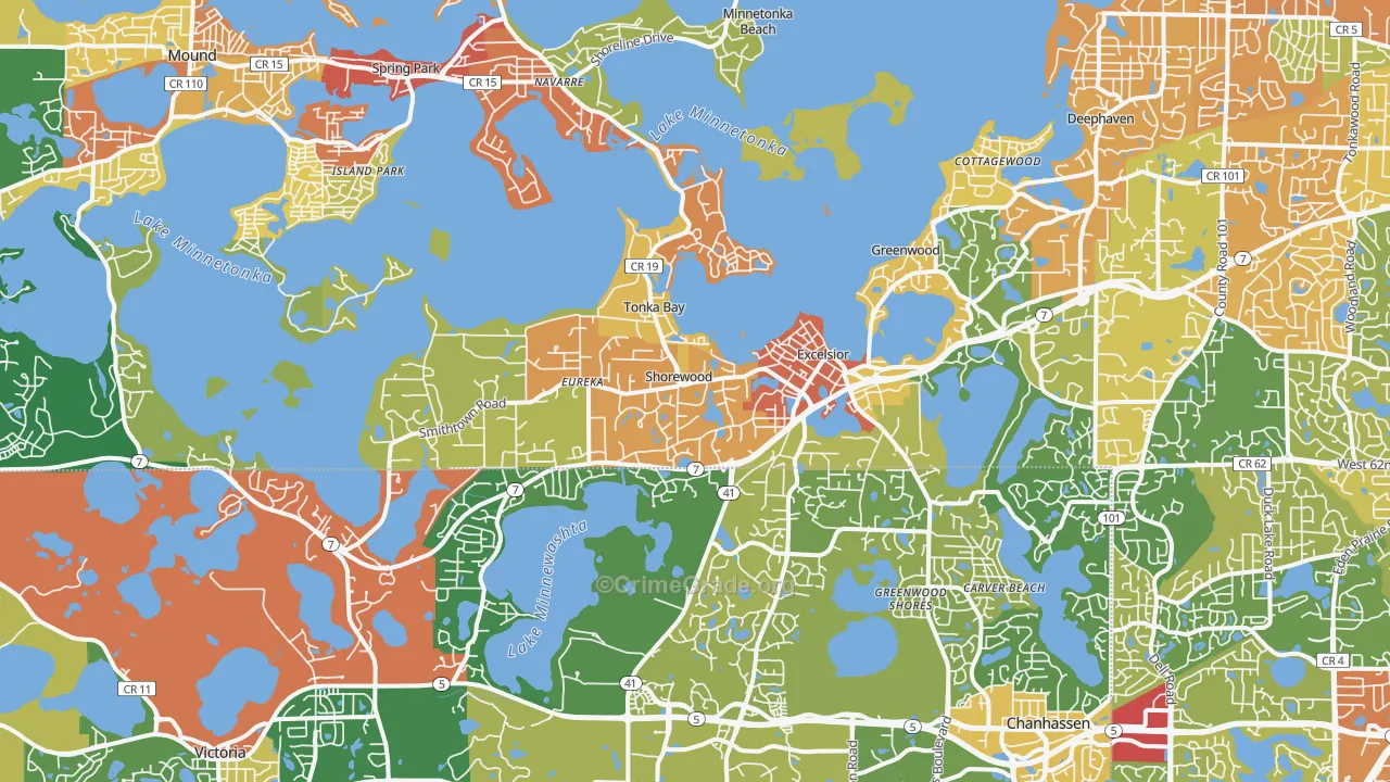 55331, MN Map of Theft Rates