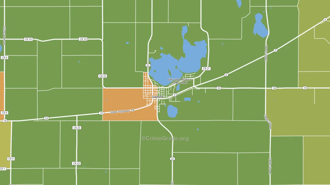 55334, MN Map of Theft Rates
