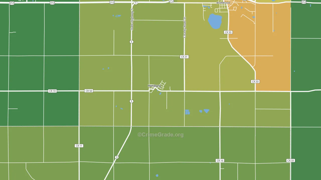 55339, MN Map of Theft Rates