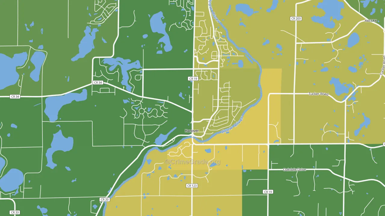 55341, MN Map of Theft Rates