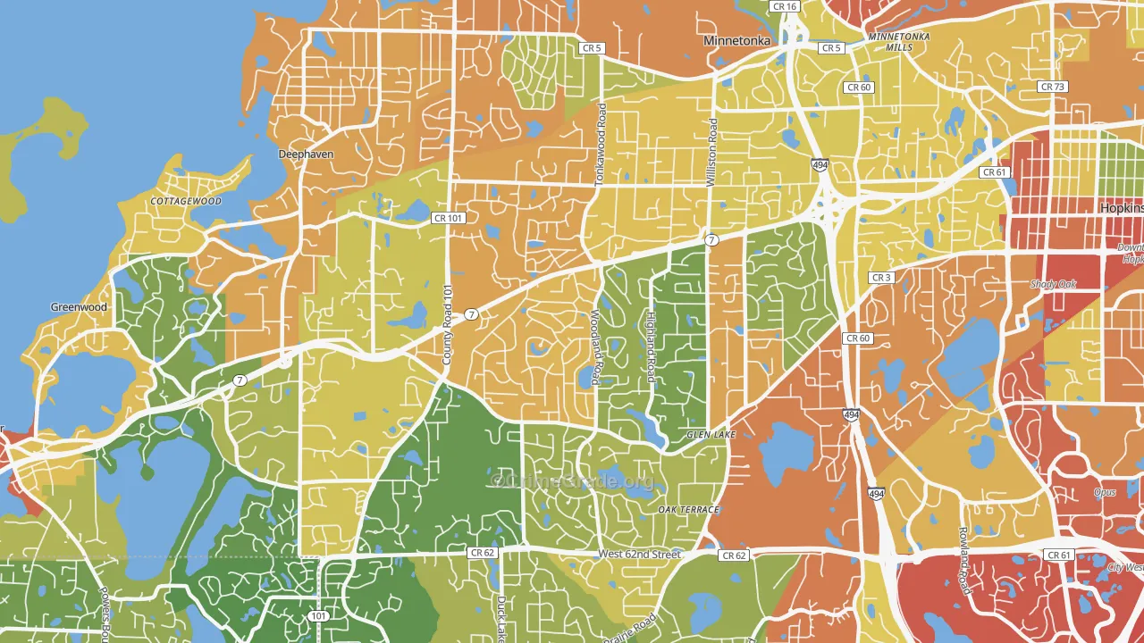 55345, MN Map of Theft Rates