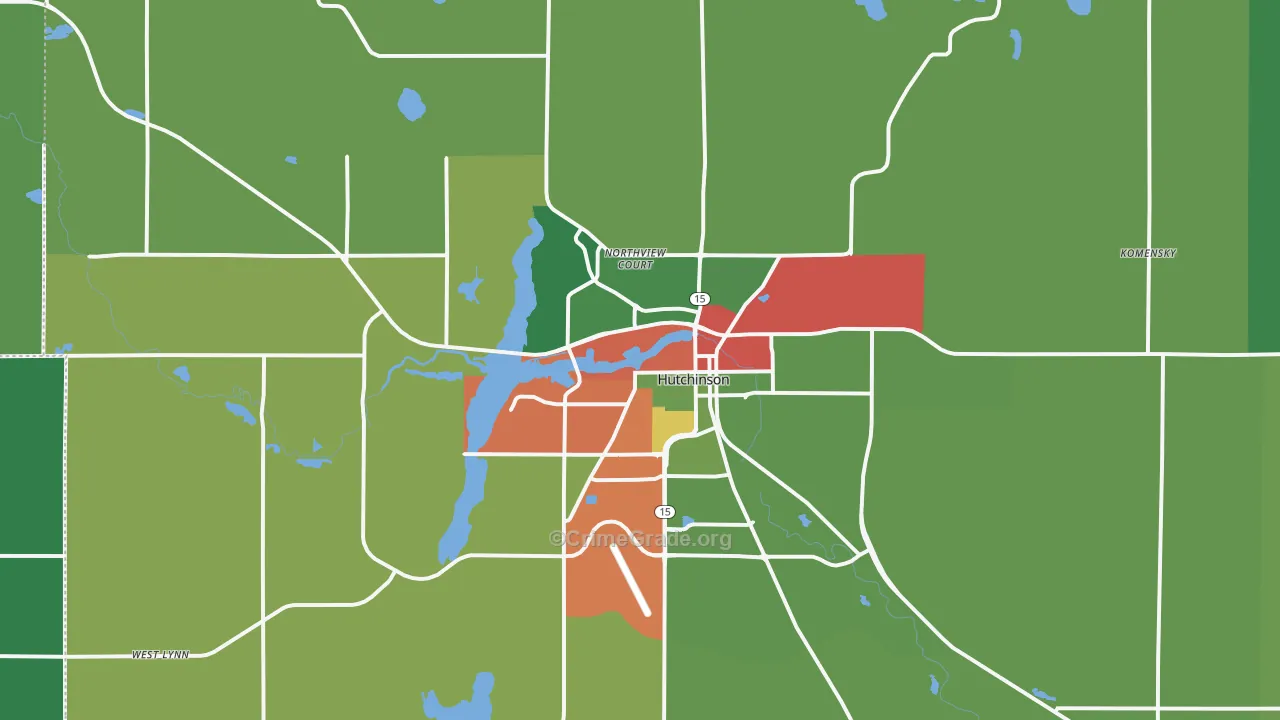 55350, MN Map of Theft Rates