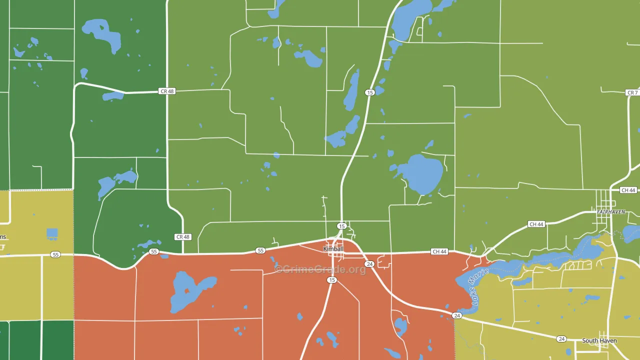 55353, MN Map of Theft Rates