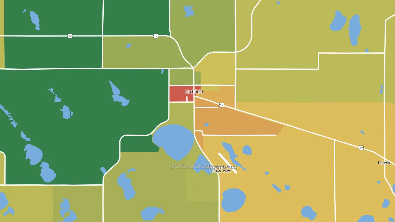 55355, MN Map of Theft Rates
