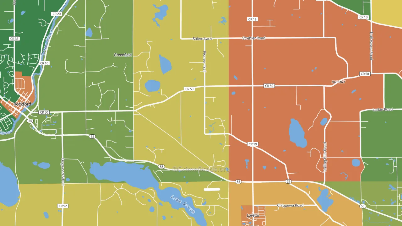 55357, MN Map of Theft Rates