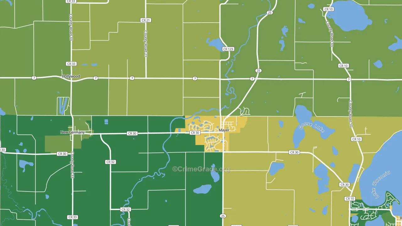 55360, MN Map of Theft Rates