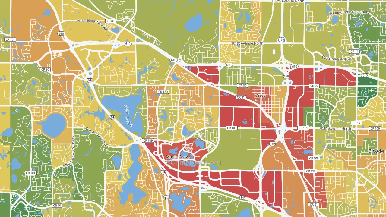 55369, MN Map of Theft Rates
