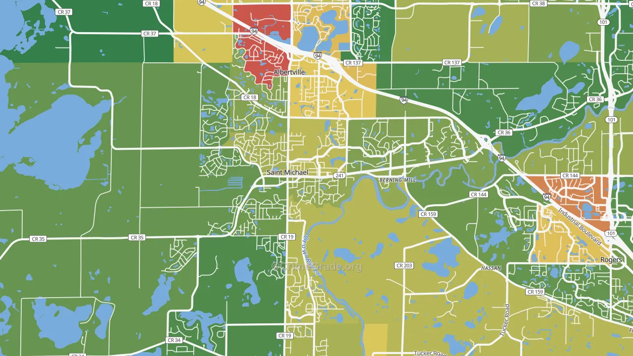 55376, MN Map of Theft Rates