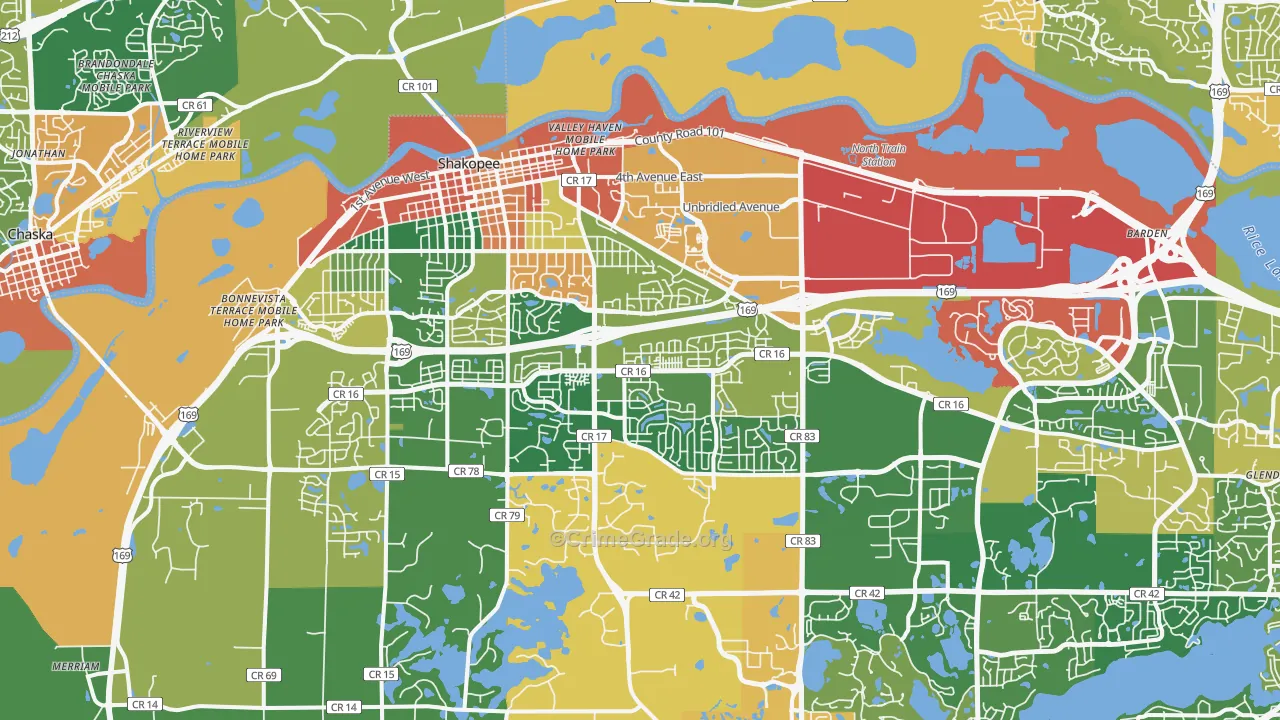 55379, MN Map of Theft Rates