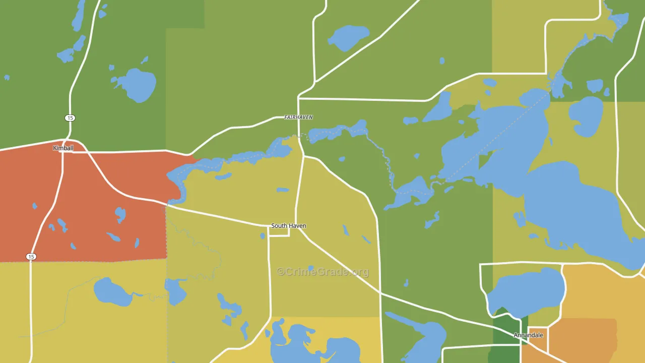 55382, MN Map of Theft Rates