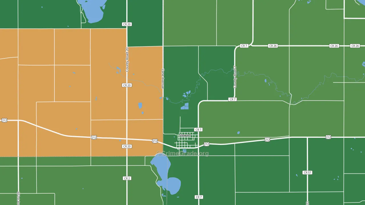 55385, MN Map of Theft Rates